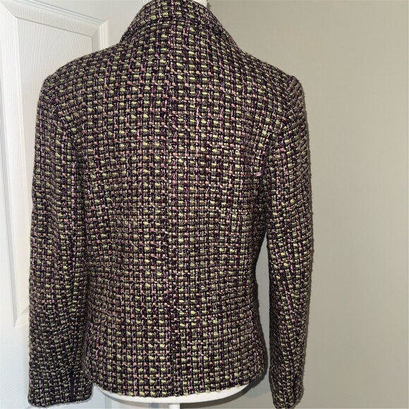 Charter Club Blazer Jacket Womens Size 8 Tweed Quite Luxury Dark Academia Lined - Picture 4 of 12